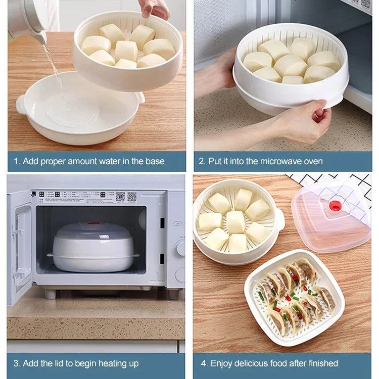 🍲🔥Limited Sale 50% off🔥Microwave Oven Steamer